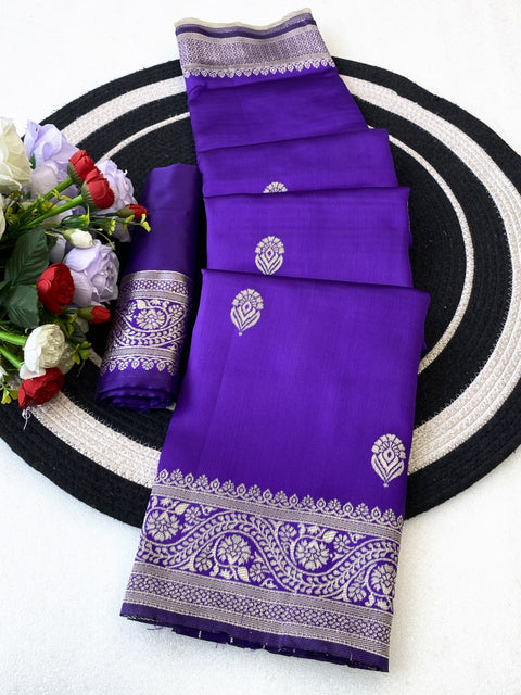 Banarasi Soft Silk Saree with Gold Zari | Premium Traditional Saree