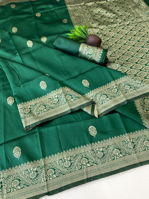 Banarasi Soft Silk Saree with Gold Zari | Premium Traditional Saree