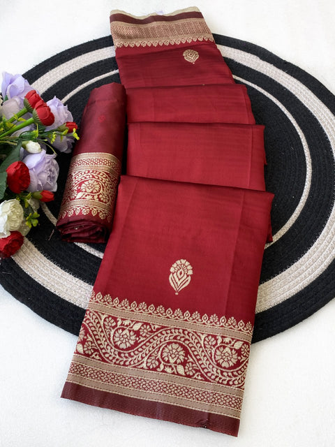 Banarasi Soft Silk Saree with Gold Zari | Premium Traditional Saree