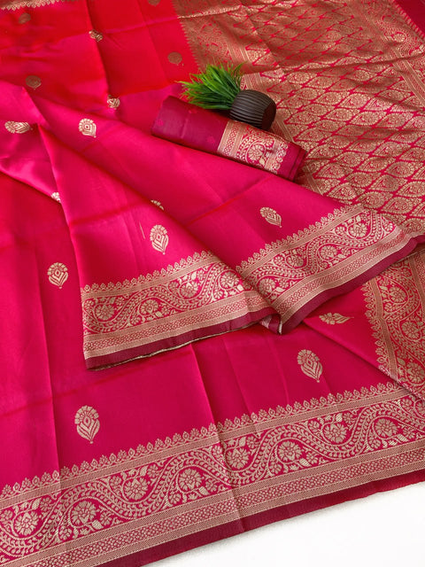 Banarasi Soft Silk Saree with Gold Zari | Premium Traditional Saree