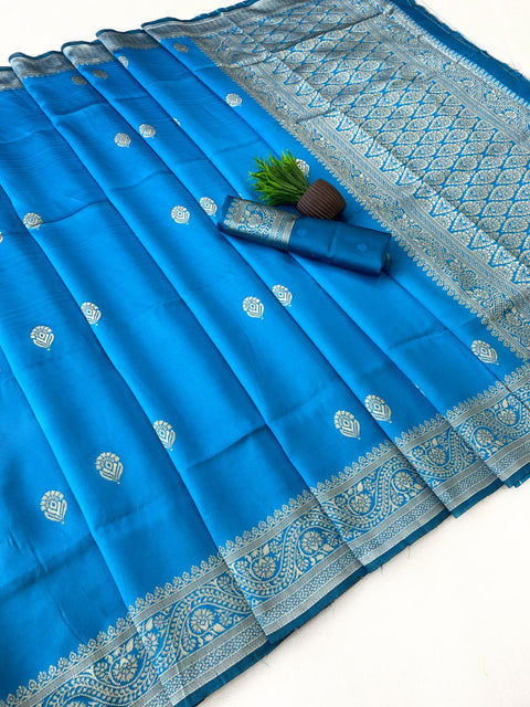 Banarasi Soft Silk Saree with Gold Zari | Premium Traditional Saree