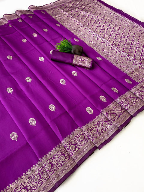 Banarasi Soft Silk Saree with Gold Zari | Premium Traditional Saree