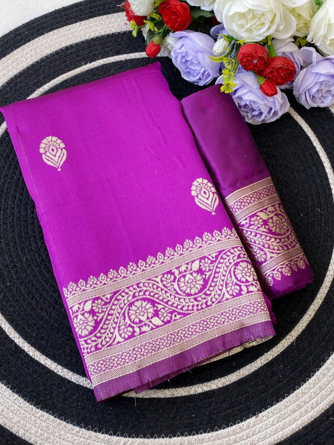 Banarasi Soft Silk Saree with Gold Zari | Premium Traditional Saree