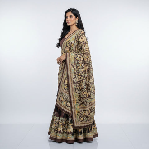 Premium Dolla Tusser Silk Chaniya Choli | Mill Print & Foil Work | 3 Meter Flare | Navratri & Festive Wear
