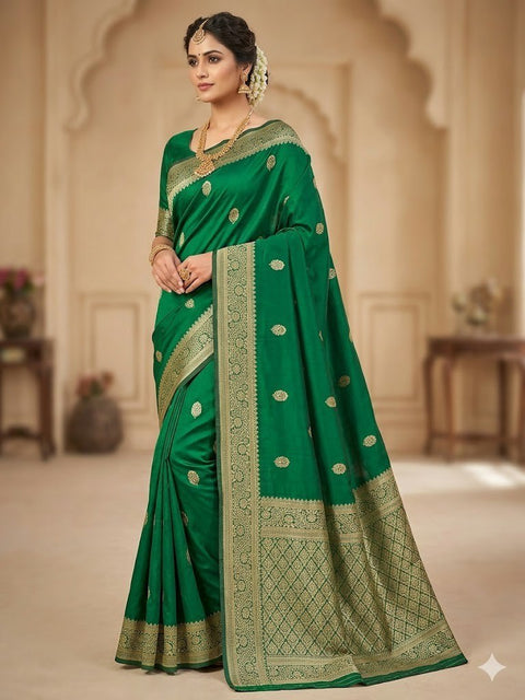Banarasi Soft Silk Saree with Gold Zari | Premium Traditional Saree