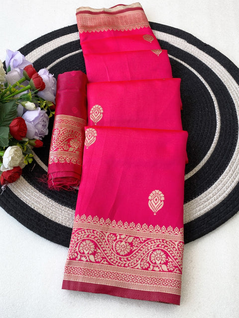 Banarasi Soft Silk Saree with Gold Zari | Premium Traditional Saree