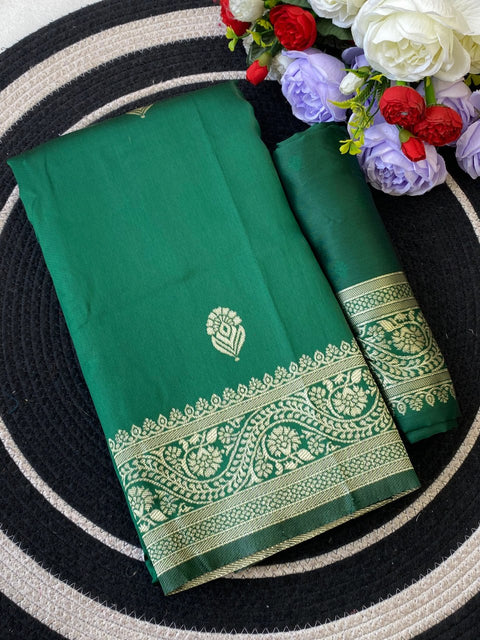 Banarasi Soft Silk Saree with Gold Zari | Premium Traditional Saree