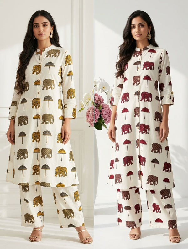 Trending Elephant Special Co-ord Set Collection