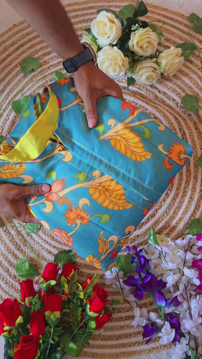 Premium Linen Silk 20-Second Ready-to-Wear Gown Saree with Designer Printed Work