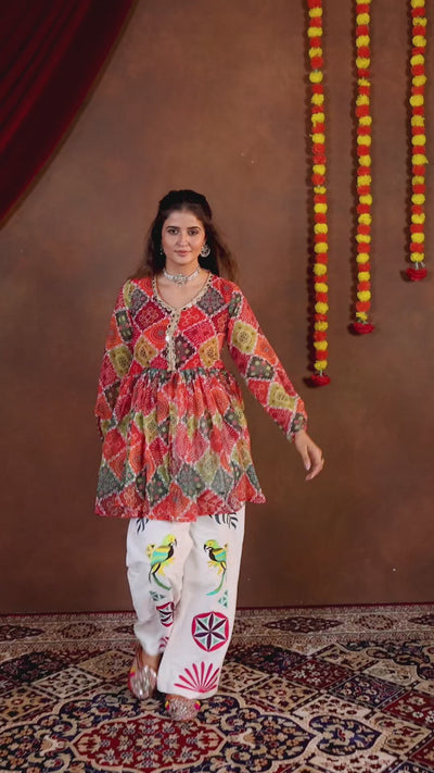 Premium Navratri Kediya & Denim Set – Mirror Work Festive Wear