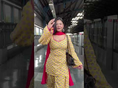 Premium Ready-to-Wear Ethnic Fārsi Co-ord Set with Stylish Bell Sleeves