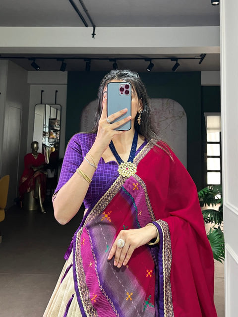 Dolla Tusser Silk Chaniya Choli | Foil Print Designer Lehenga