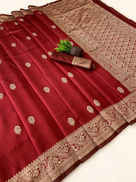 Banarasi Soft Silk Saree with Gold Zari | Premium Traditional Saree